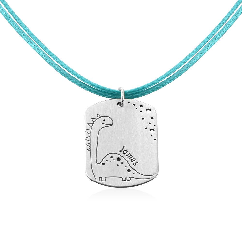 Dinosaur Custom Dog Tag in Sterling Silver-1 Dinosaur Custom Dog Tag in Sterling Silver-1 product photo