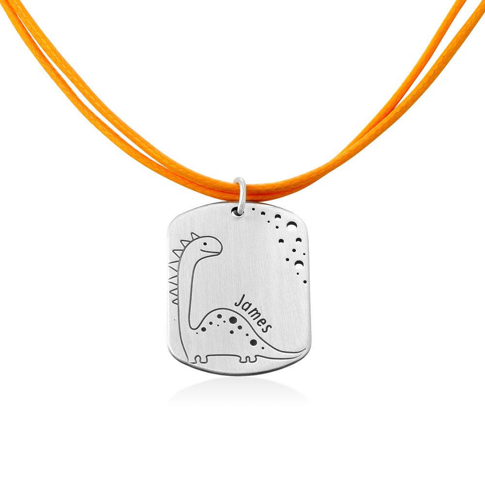 Dinosaur Custom Dog Tag in Sterling Silver-2 Dinosaur Custom Dog Tag in Sterling Silver-2 product photo