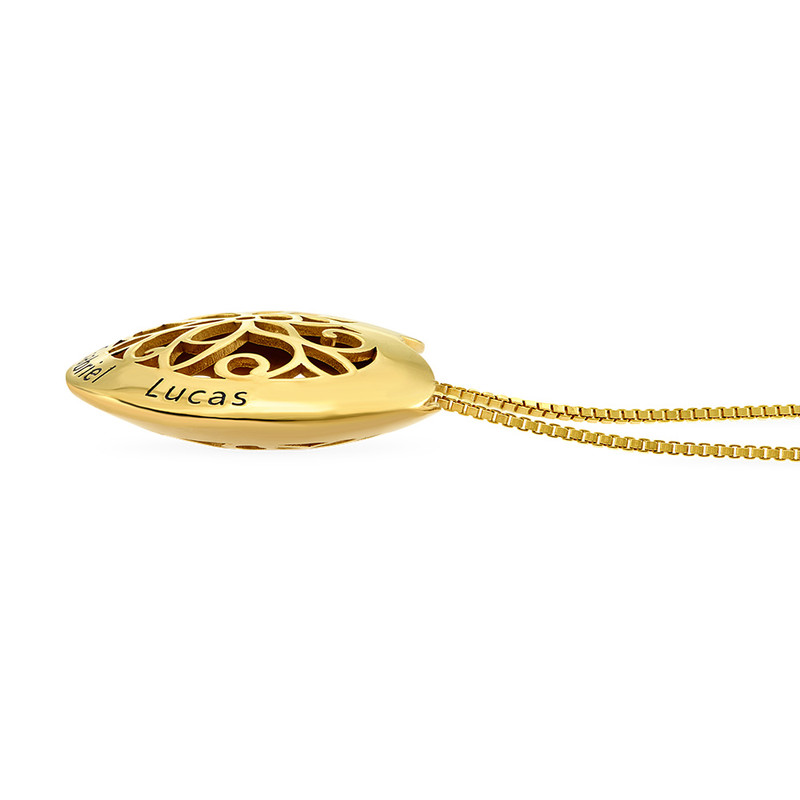 Engraved Heart Necklace in Gold Plating-2 product photo