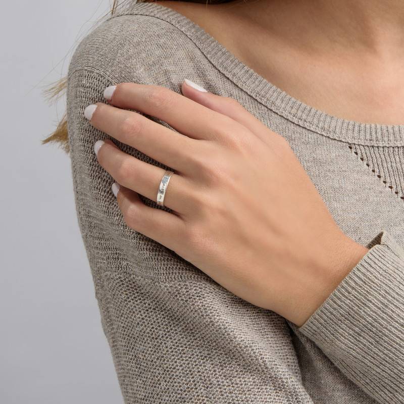 Engraved Name Ring - Hand Stamped Style-3 product photo