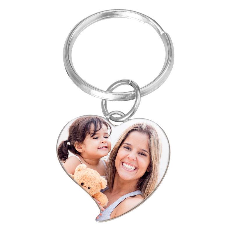 Engraved Photo Keychain - Heart Shaped-1 product photo