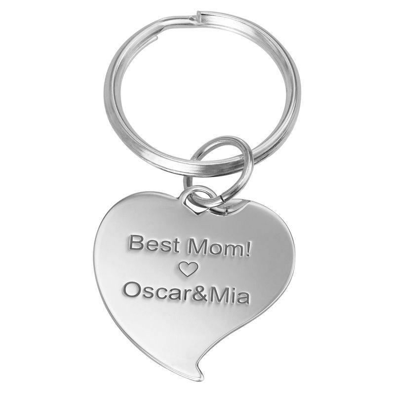 Engraved Photo Keychain - Heart Shaped-2 product photo