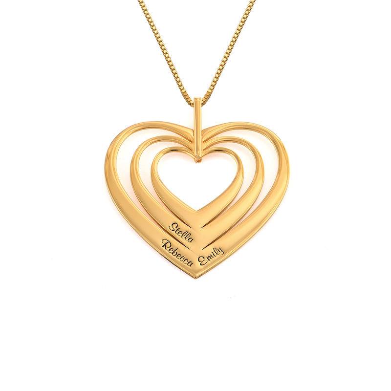 Family Hearts necklace in 18k Gold Plating - Mini design-1 product photo