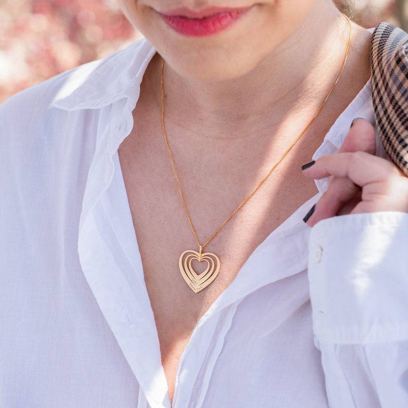 Family Hearts necklace in 18k Gold Plating - Mini design-2 product photo
