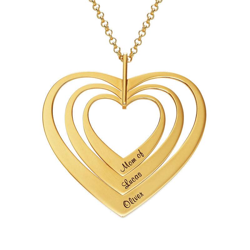 Family Hearts necklace in Gold Plating-2 product photo