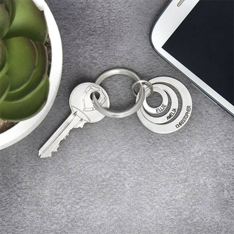 Gift for Mom - Three Disc Engraved Keychain-3 product photo