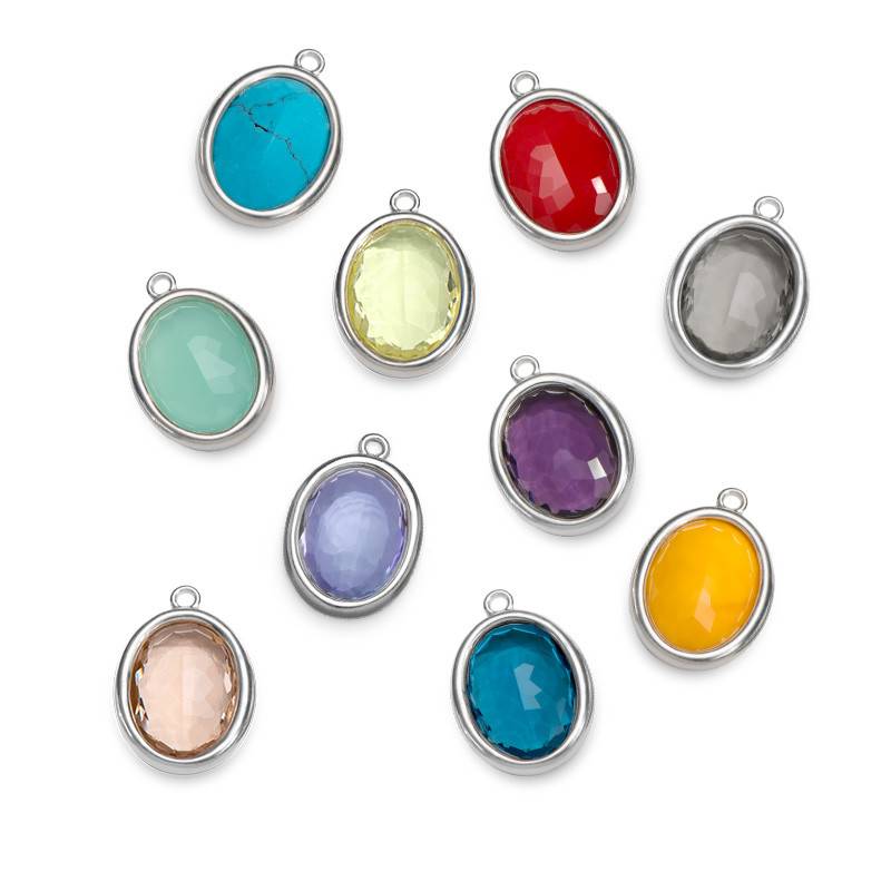 Glass Stones with Silver Lining-1 product photo