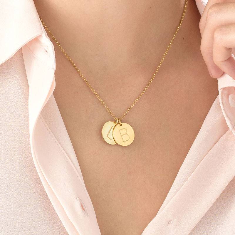 Gold Plated Charm Necklace with Initials-4 product photo