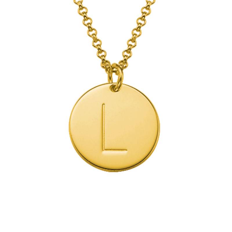 Gold Plated Charm Necklace with Initials-2 product photo