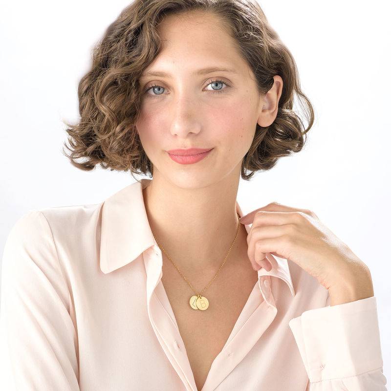 Gold Plated Charm Necklace with Initials-3 product photo