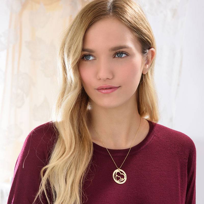 Gold Plated Intertwined Heart in Heart Necklace-3 product photo