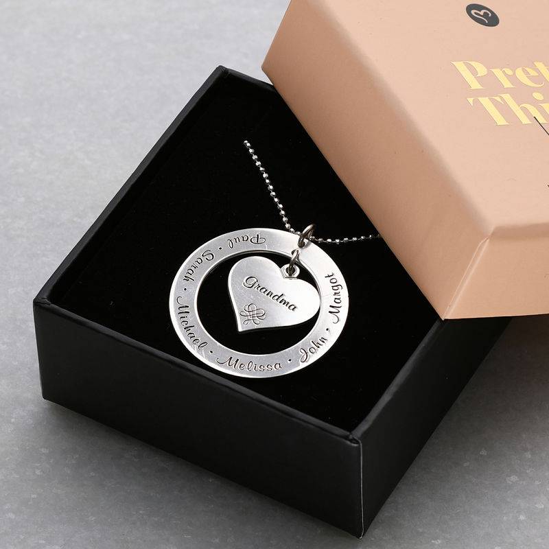 Grandmother / Mother Necklace in Sterling Silver-5 product photo