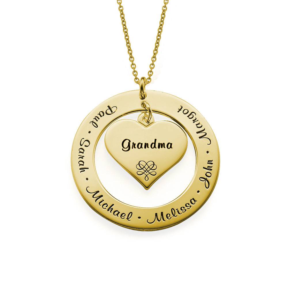 Grandmother / Mother Necklace with Names - Gold Plated-1 product photo