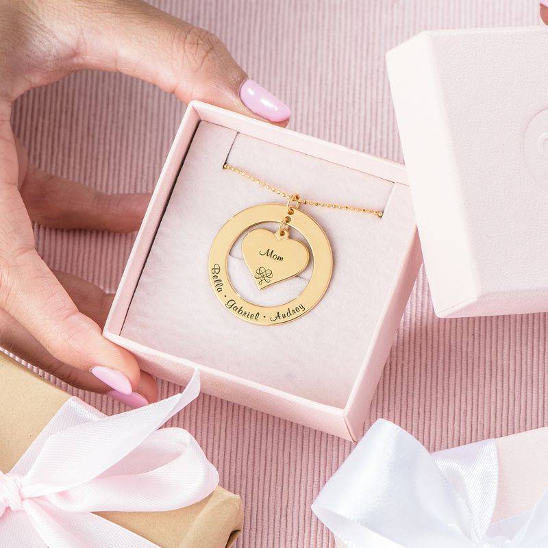 Grandmother / Mother Necklace with Names - Gold Plated-7 product photo
