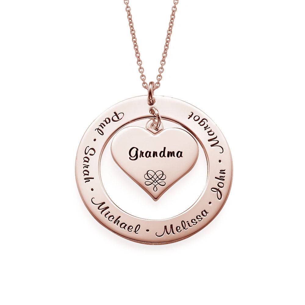 Grandmother / Mother Necklace with Rose Gold Plating-1 product photo