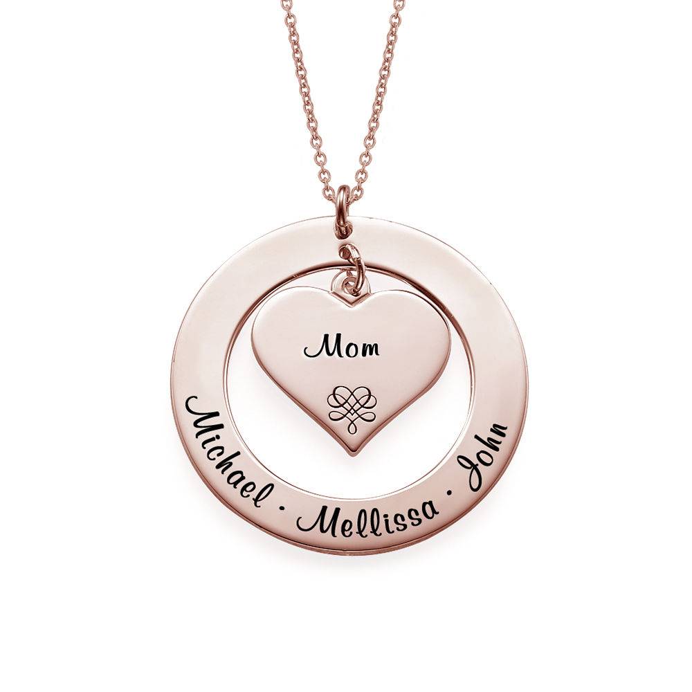 Grandmother / Mother Necklace with Rose Gold Plating-2 product photo
