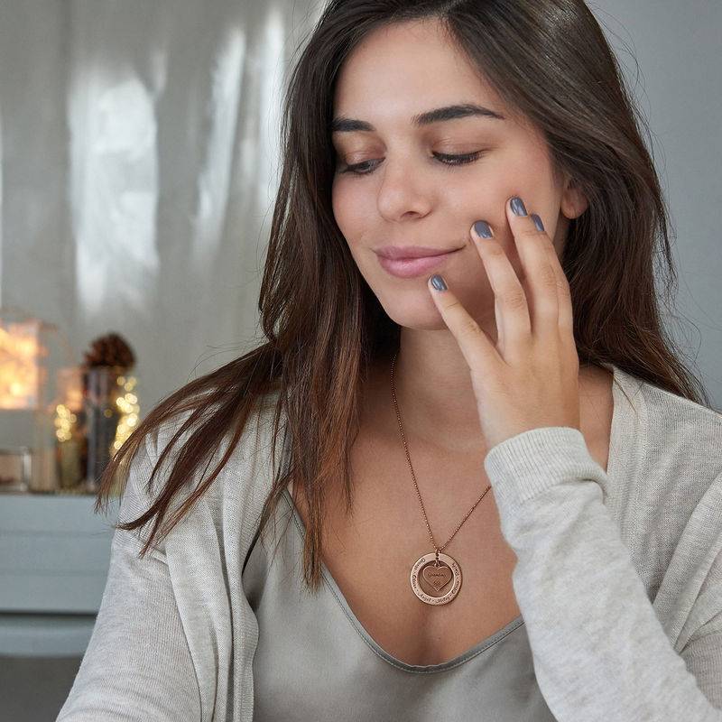 Grandmother / Mother Necklace with Rose Gold Plating-3 product photo