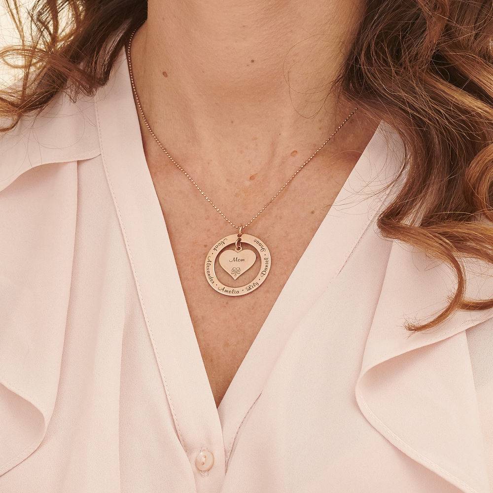 Grandmother / Mother Necklace with Rose Gold Plating-5 product photo
