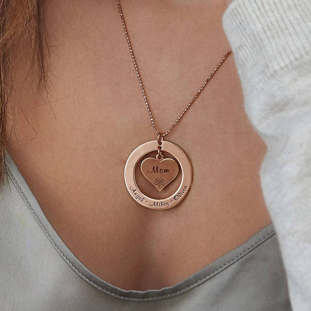 Grandmother / Mother Necklace with Rose Gold Plating-7 product photo