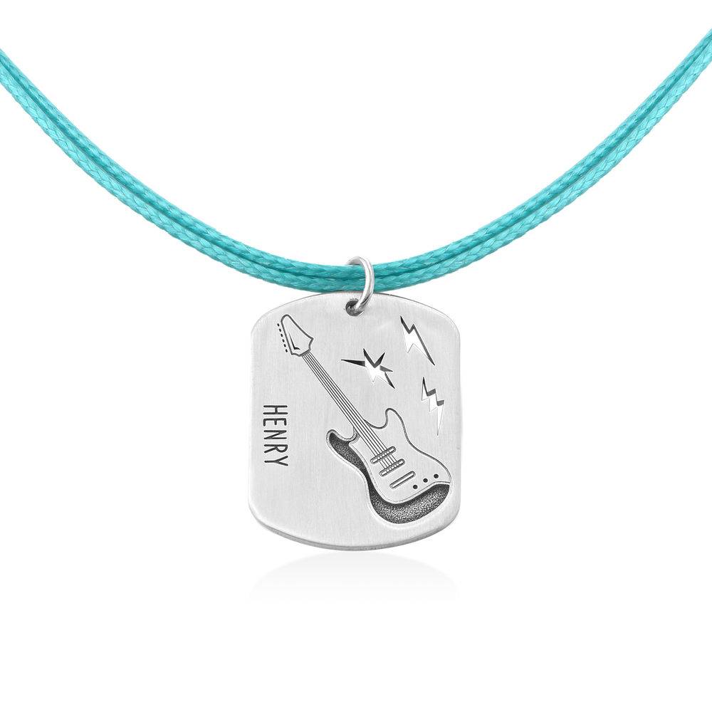Guitar Custom Dog Tag in Sterling Silver-3 Guitar Custom Dog Tag in Sterling Silver-3 product photo