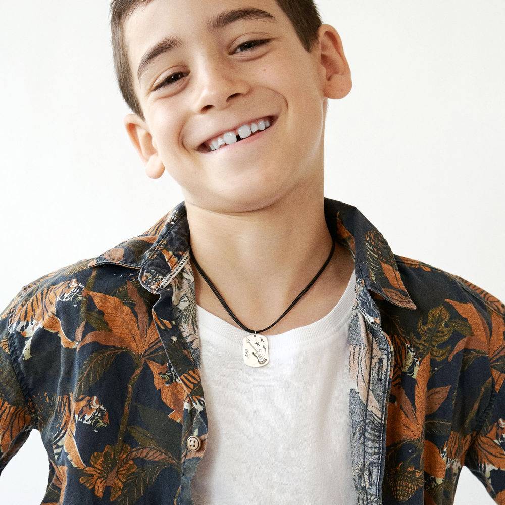 Guitar Custom Dog Tag in Sterling Silver-5 Guitar Custom Dog Tag in Sterling Silver-5 product photo