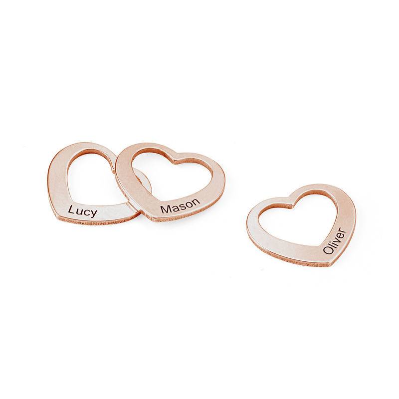 Heart Charm for Bangle Bracelet in Rose Gold Plating-1 product photo
