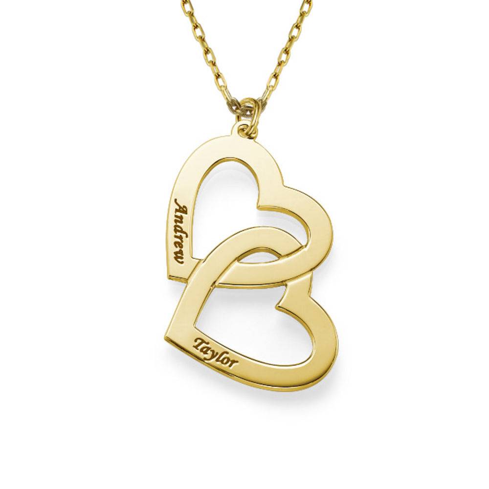 Heart in Heart Necklace in 10k Gold-1 product photo
