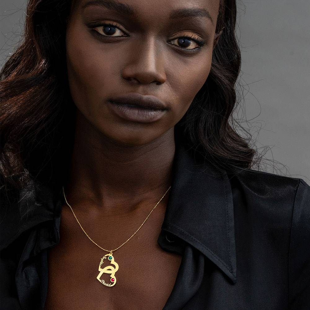 Heart in Heart Necklace in 18k Gold Plating-2 product photo
