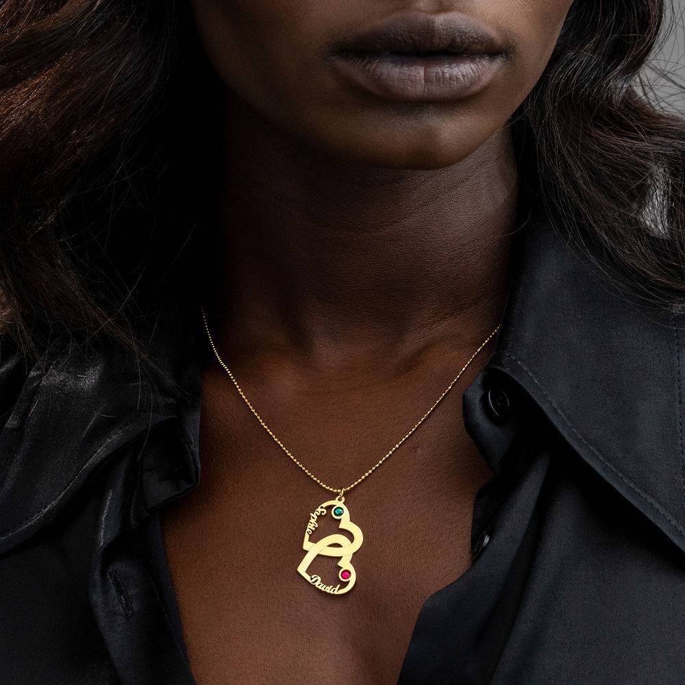 Heart in Heart Necklace in 18k Gold Plating-3 product photo