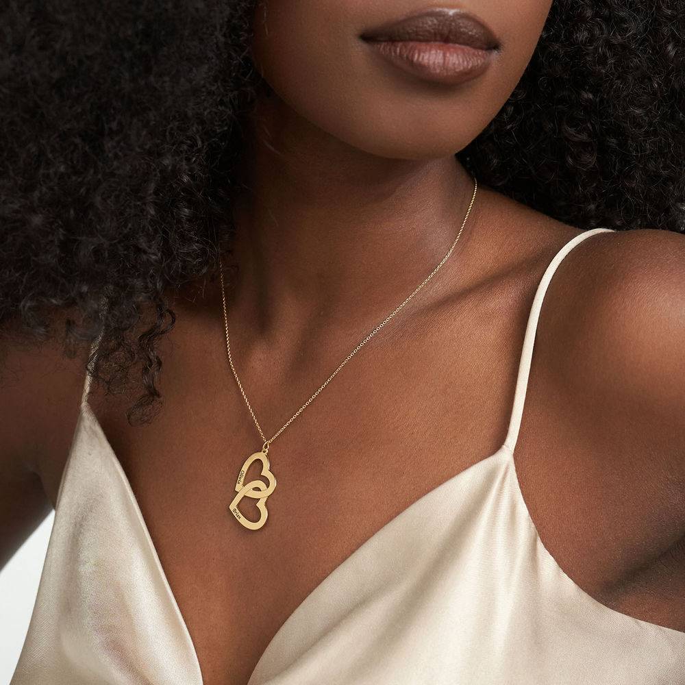 Heart in Heart Necklace in 18k Gold Vermeil-3 product photo