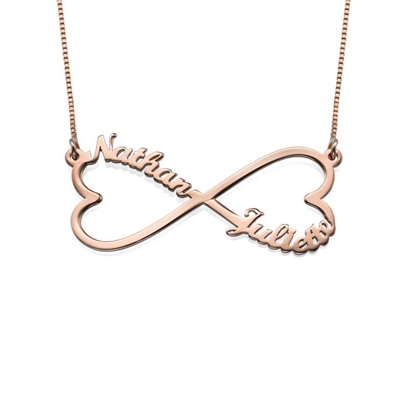 Heart One Infinity Name Necklace - Rose Gold Plated-1 product photo