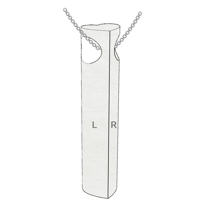 Heart Shaped 3D Bar Necklace- Rose Gold Plated-7 product photo