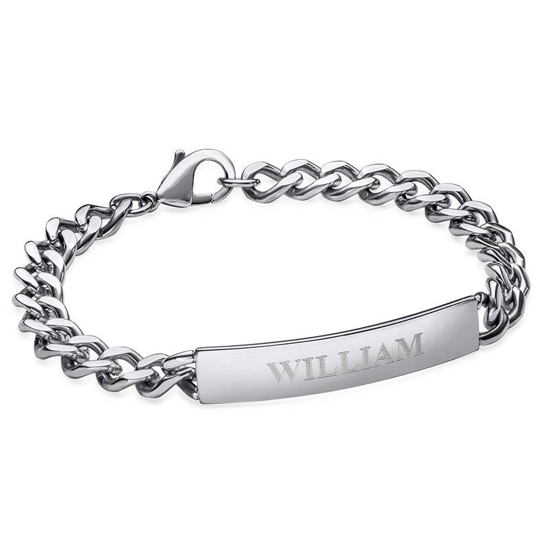 Heavy Curb ID Bracelet for Men in Stainless Steel-1 product photo