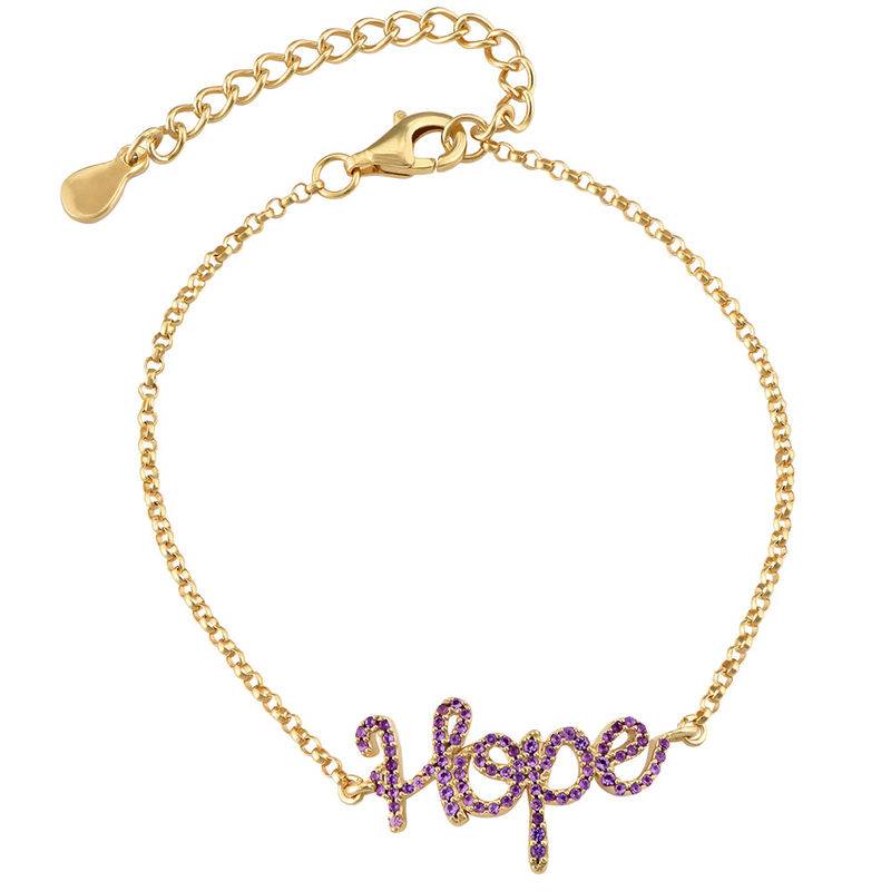 Hope Adjustable Inspirational Bracelet in Gold Plating-1 product photo