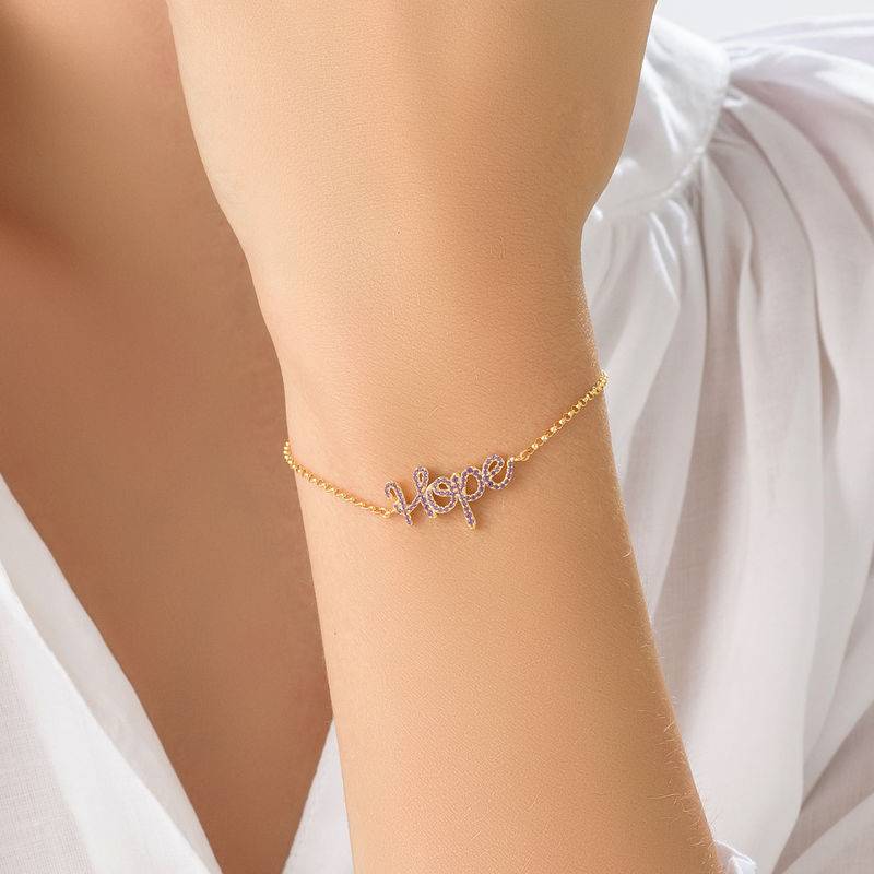 Hope Adjustable Inspirational Bracelet in Gold Plating-3 product photo