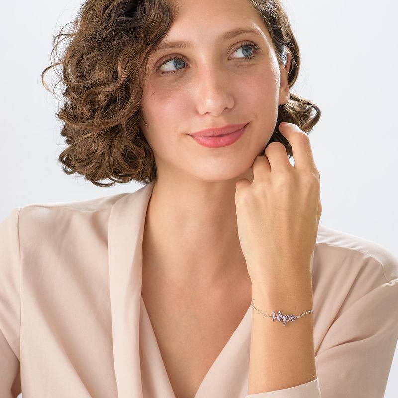 Hope Adjustable Inspirational Bracelet in Silver-2 product photo