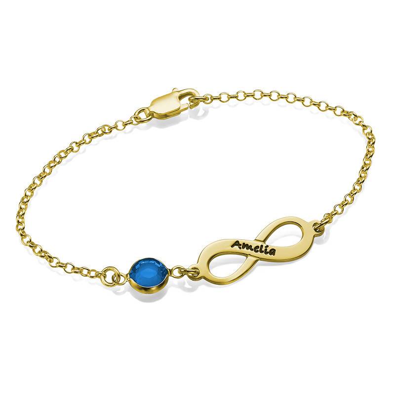Infinity Swarovski Stone Bracelet in Gold Plating-1 product photo
