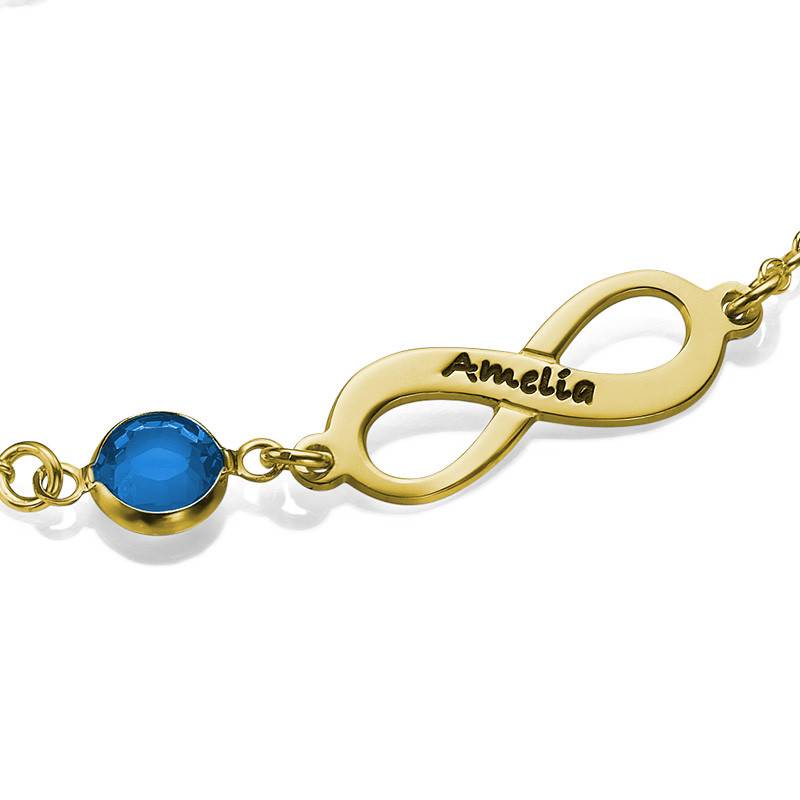 Infinity Swarovski Stone Bracelet in Gold Plating-2 product photo