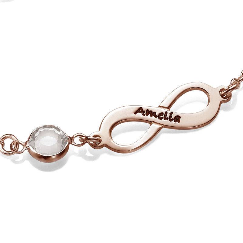 Infinity Swarovski Stone Bracelet in Rose Gold Plating-2 product photo