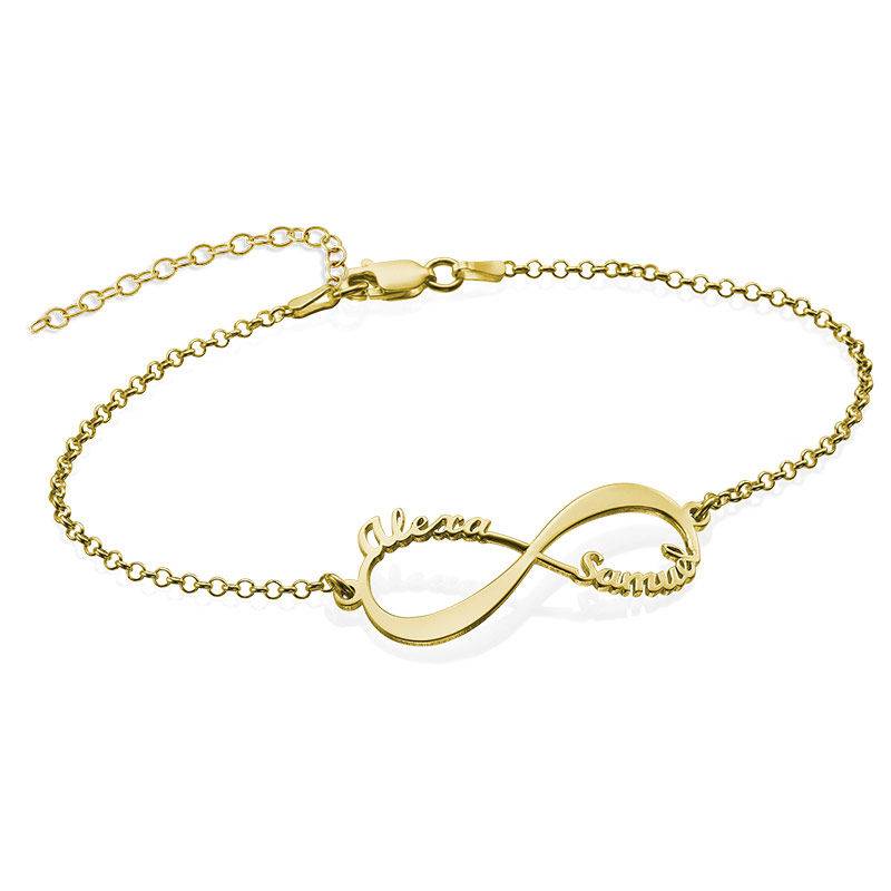 Infinity Bracelet with Names - 18K Gold Plated-1 product photo