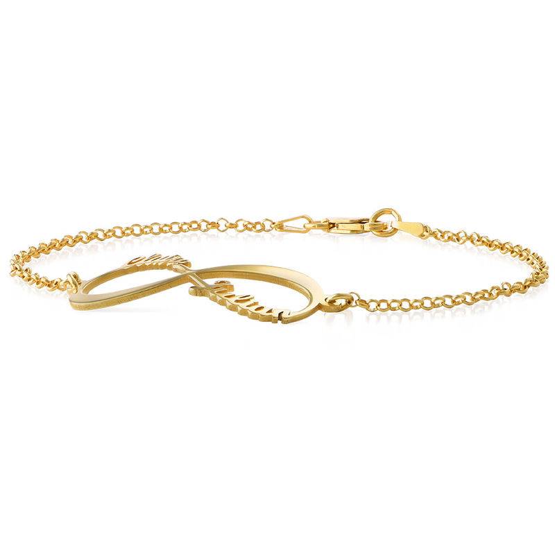 Infinity Bracelet with Names - 18K Gold Plated-2 product photo
