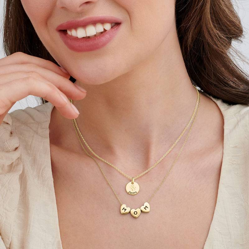 Initial Hearts Stackable Necklace in Gold Plating-5 product photo
