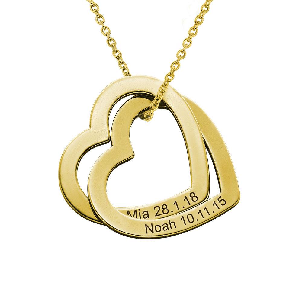 Interlocking Hearts Necklace with 18K Gold Vermeil-1 product photo