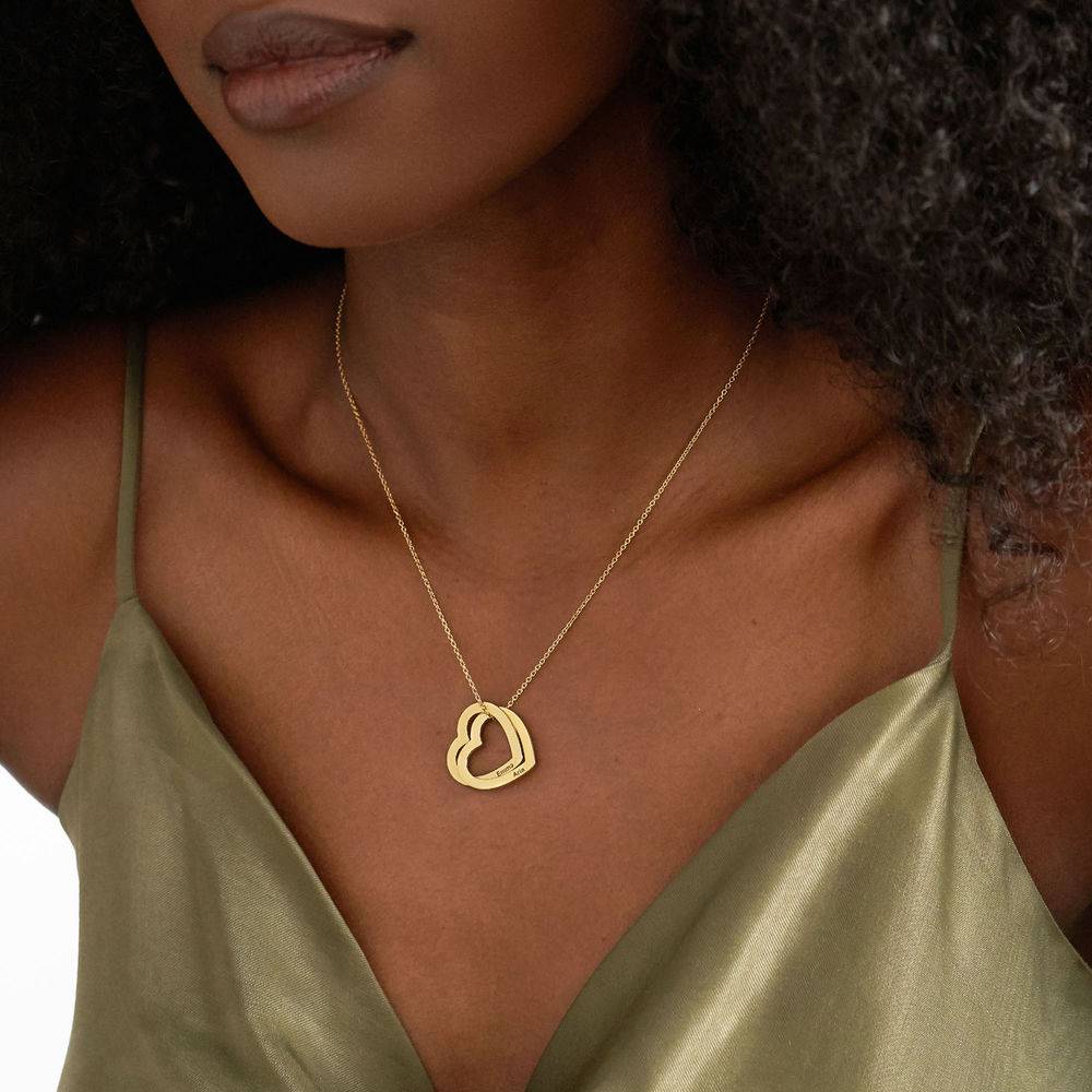 Interlocking Hearts Necklace with 18K Gold Vermeil-3 product photo