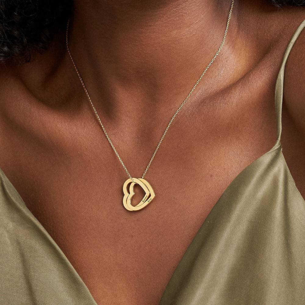 Interlocking Hearts Necklace with 18K Gold Vermeil-4 product photo
