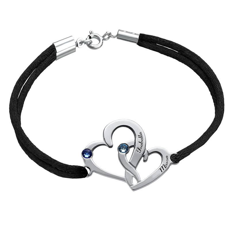 Intertwined Hearts Bracelet - Custom Colored Cord-1 product photo