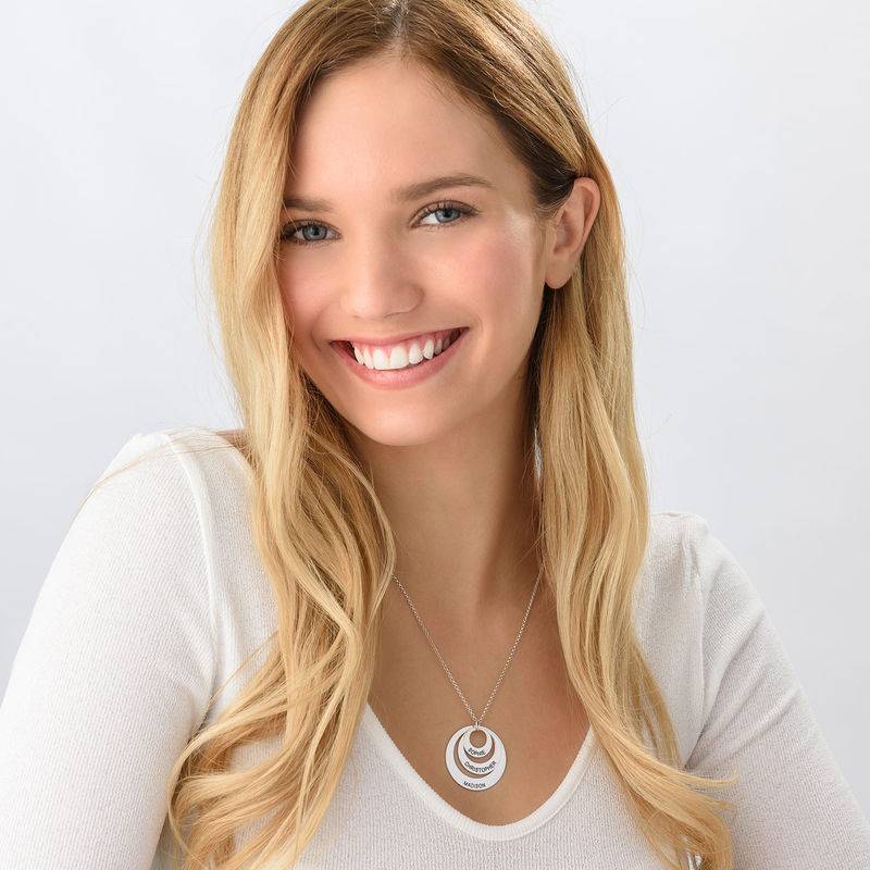 Jewelry for Moms - Three Disc Necklace in Sterling Silver-5 product photo