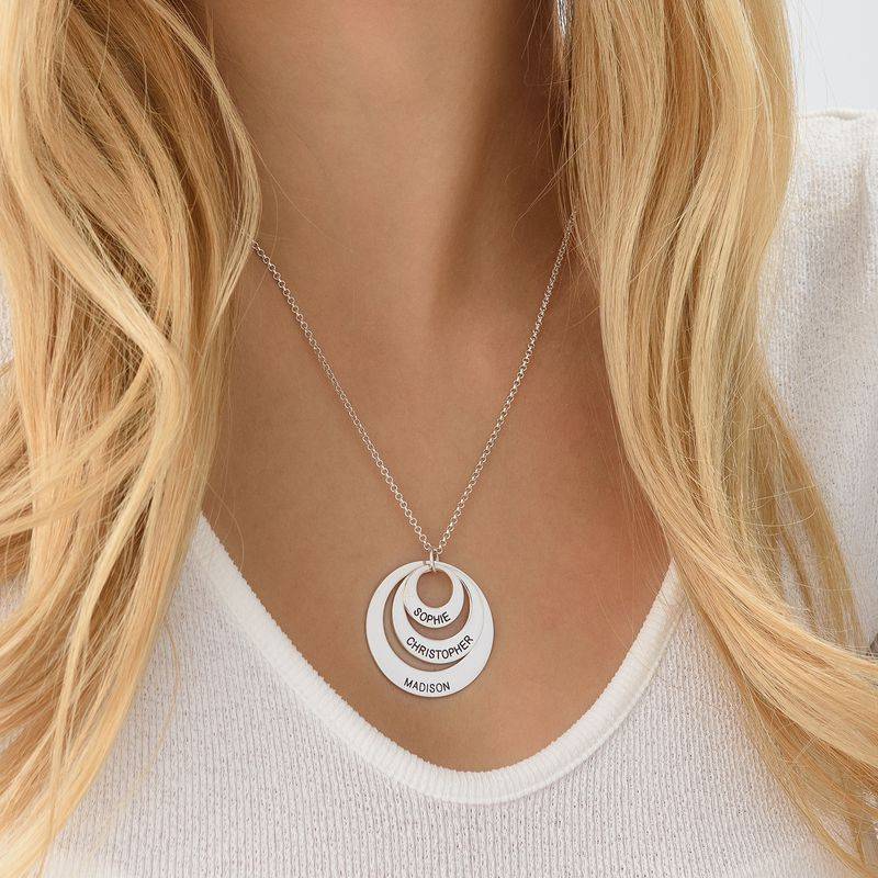 Jewelry for Moms - Three Disc Necklace in Sterling Silver-6 product photo
