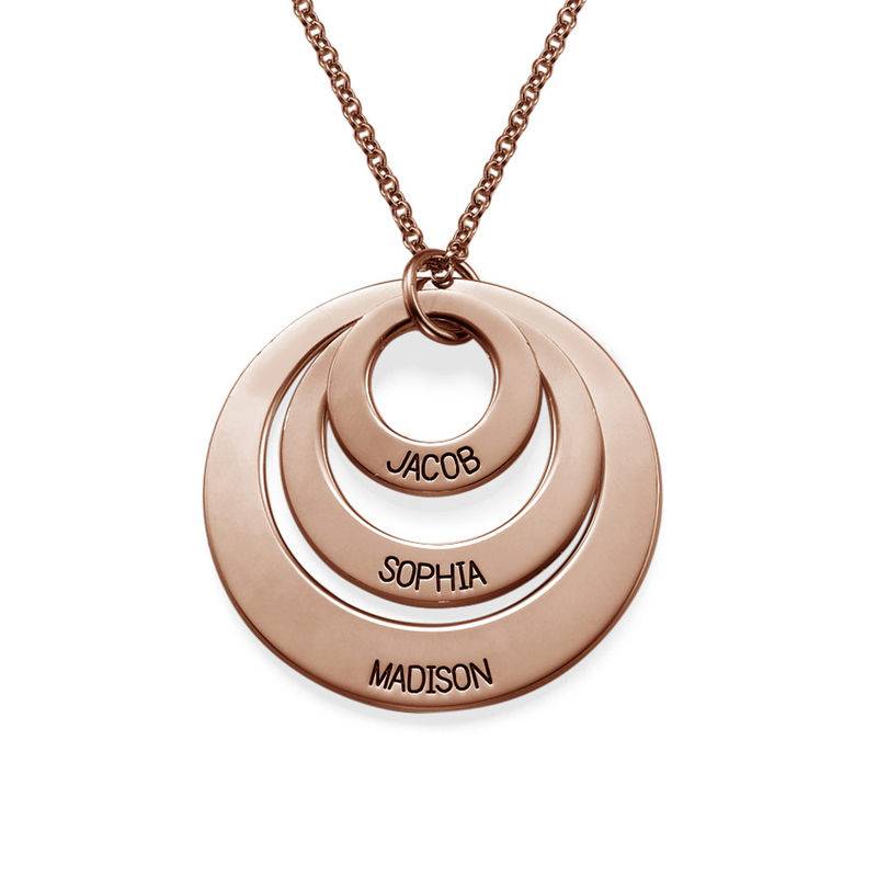 Jewelry for Moms - Three Disc Necklace with Rose Gold Plating-1 product photo