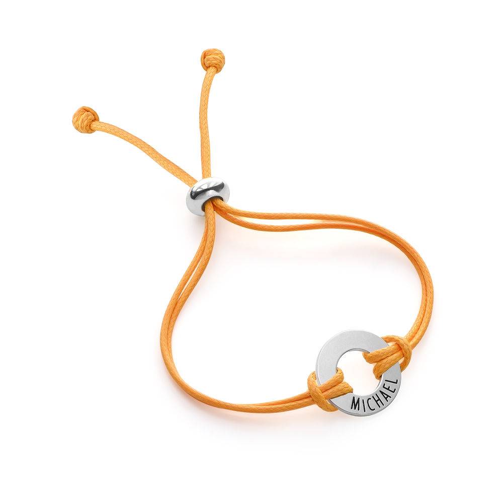 Kids ID Wax Cord Bracelet in Sterling Silver-3 product photo